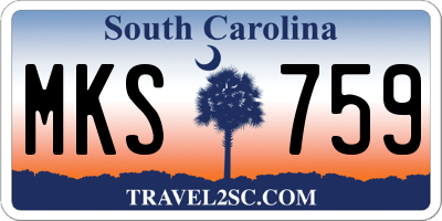 SC license plate MKS759