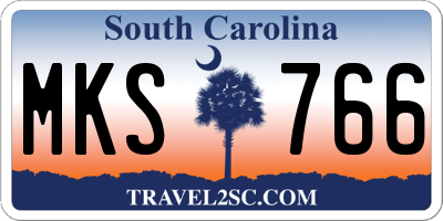 SC license plate MKS766