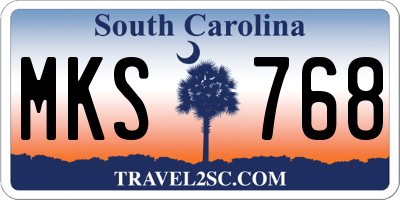 SC license plate MKS768