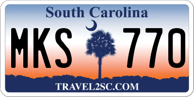 SC license plate MKS770