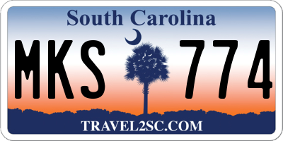 SC license plate MKS774