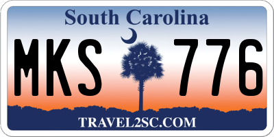 SC license plate MKS776
