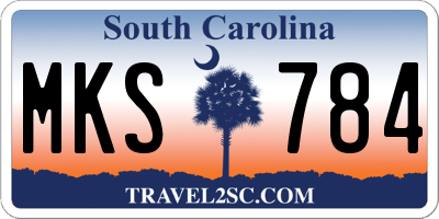 SC license plate MKS784