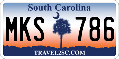 SC license plate MKS786