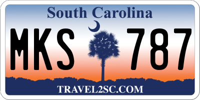SC license plate MKS787
