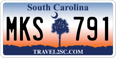 SC license plate MKS791