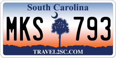 SC license plate MKS793