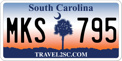 SC license plate MKS795