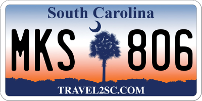 SC license plate MKS806
