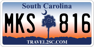 SC license plate MKS816