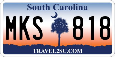 SC license plate MKS818