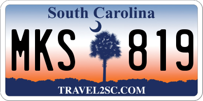 SC license plate MKS819