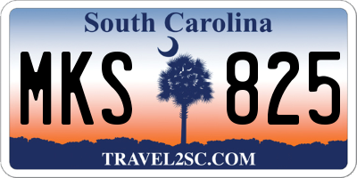 SC license plate MKS825
