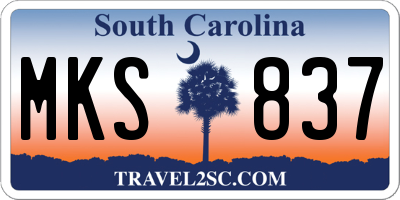 SC license plate MKS837