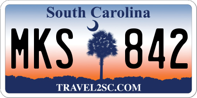 SC license plate MKS842