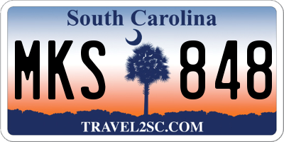 SC license plate MKS848