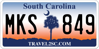SC license plate MKS849