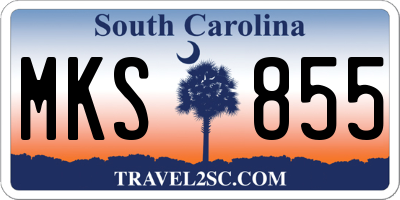 SC license plate MKS855