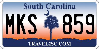 SC license plate MKS859
