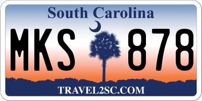 SC license plate MKS878