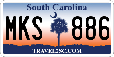 SC license plate MKS886