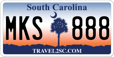 SC license plate MKS888