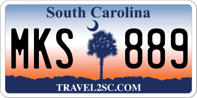 SC license plate MKS889