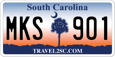 SC license plate MKS901