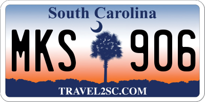 SC license plate MKS906