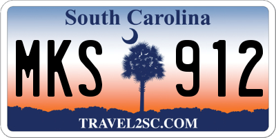 SC license plate MKS912