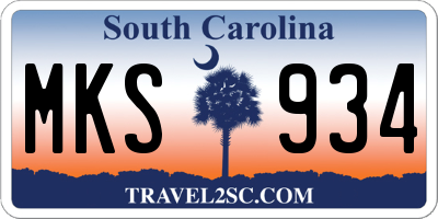 SC license plate MKS934
