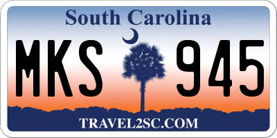 SC license plate MKS945