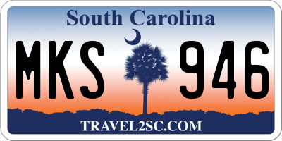 SC license plate MKS946