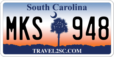 SC license plate MKS948