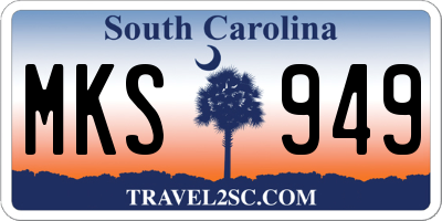 SC license plate MKS949