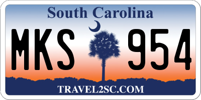 SC license plate MKS954