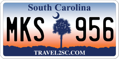 SC license plate MKS956