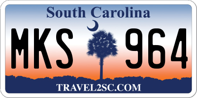 SC license plate MKS964