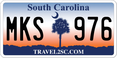 SC license plate MKS976