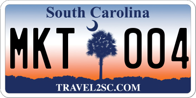 SC license plate MKT004