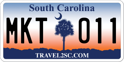 SC license plate MKT011