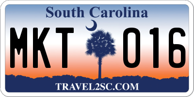 SC license plate MKT016