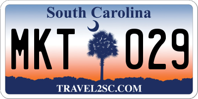 SC license plate MKT029