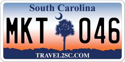 SC license plate MKT046