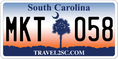 SC license plate MKT058