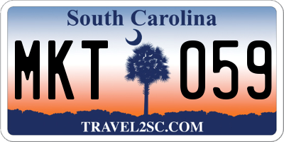 SC license plate MKT059