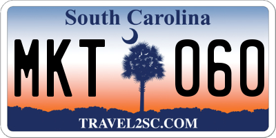 SC license plate MKT060