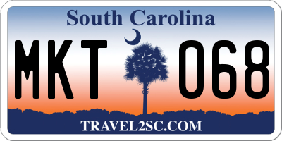 SC license plate MKT068