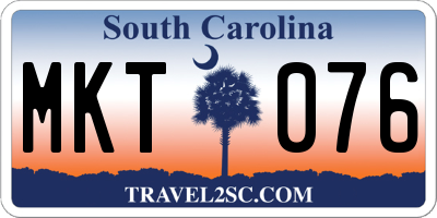 SC license plate MKT076