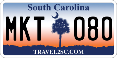 SC license plate MKT080